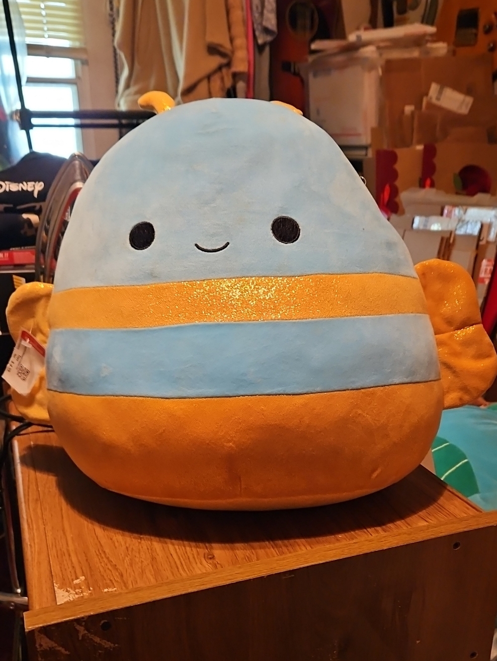 Squishmallows Blue and Gold Bee Plush